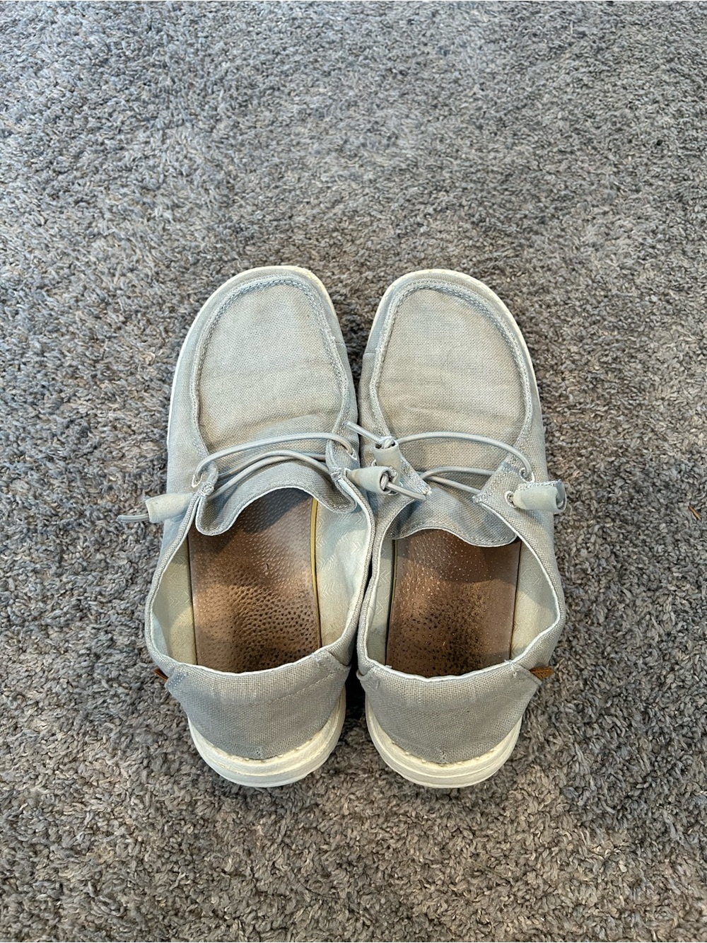Casual women Light Gray Canvas Slip-On Shoes
